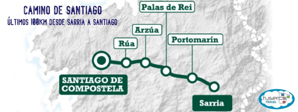 camino de santiago last 100km map