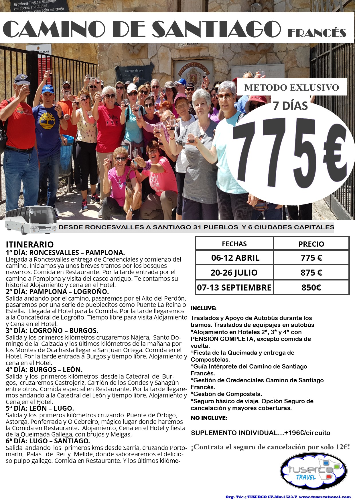 Cartel de Camino de Santiago Francés