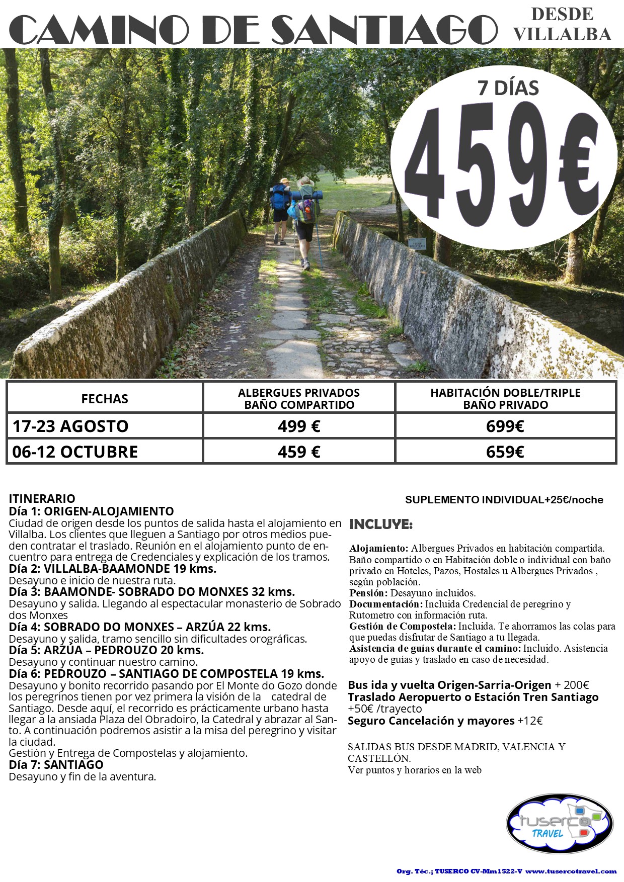 Cartel de Camino de Santiago del Norte Últimos 100 KM desde Villalba