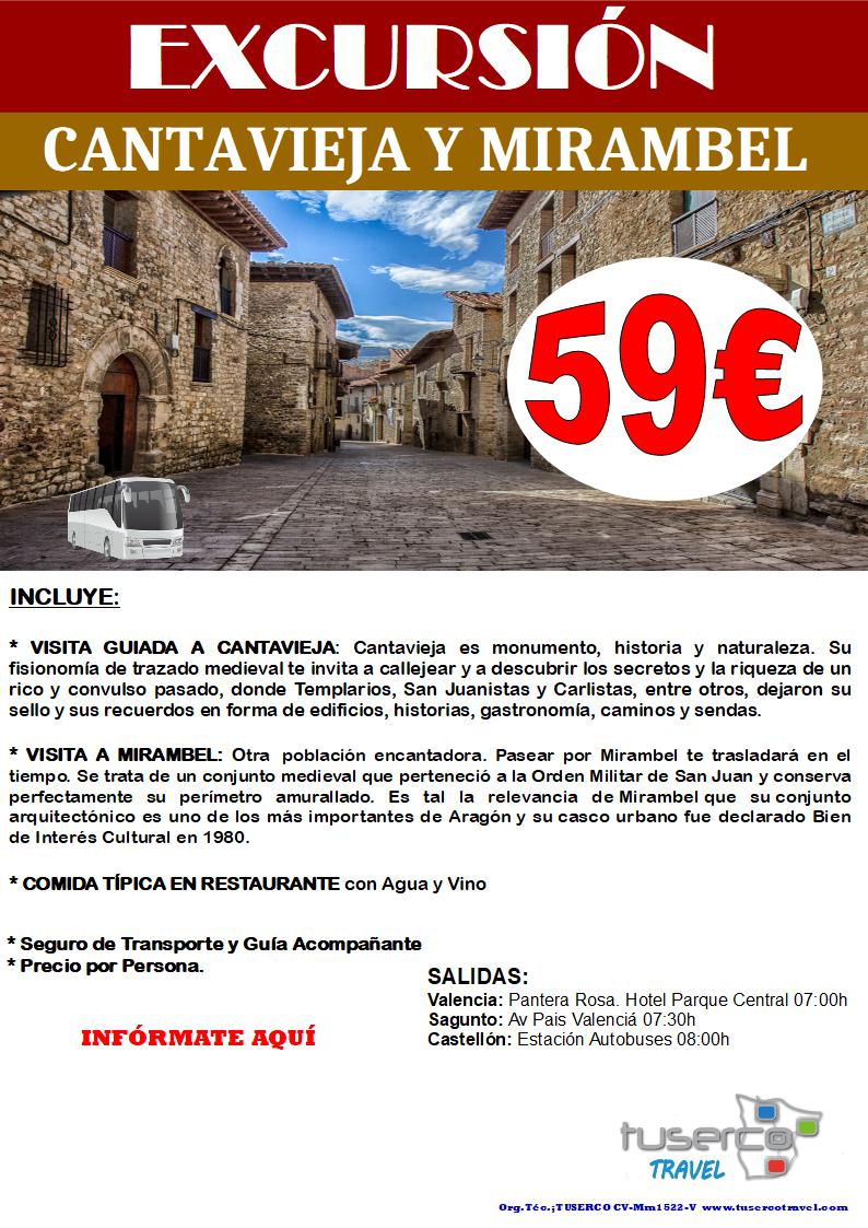 Cartel de Excursión Cantavieja y Mirambel