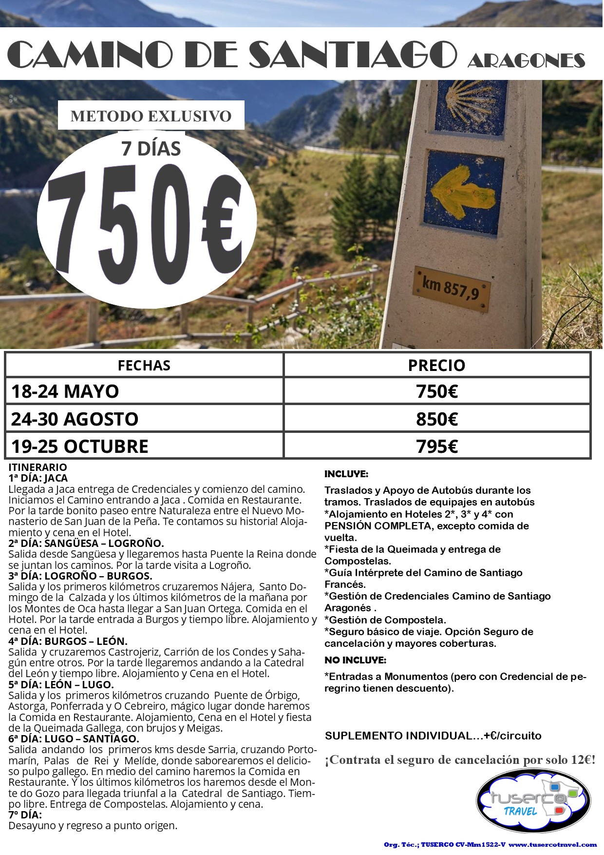 Cartel de Camino de Santiago Aragonés