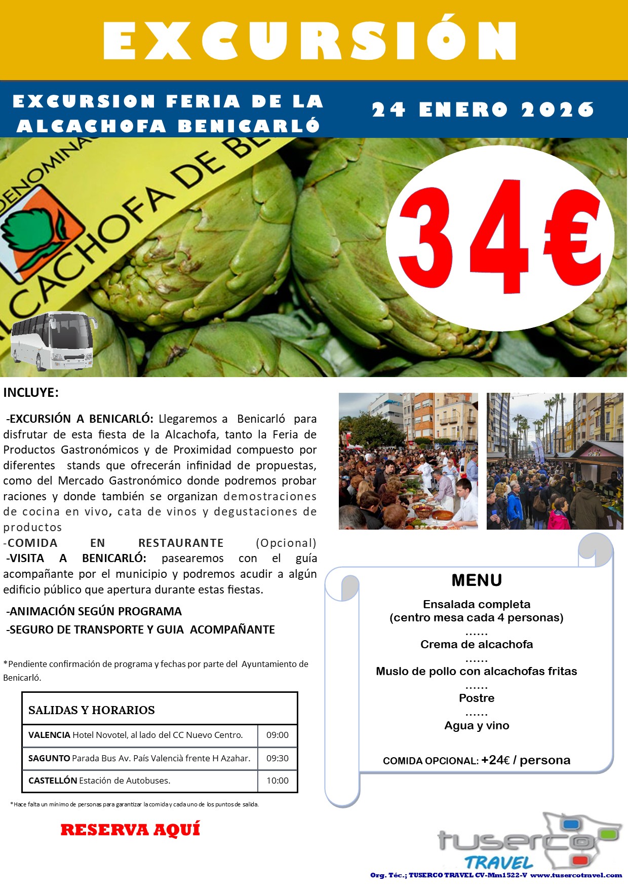 Cartel de Feria de la Alcachofa Benicarló