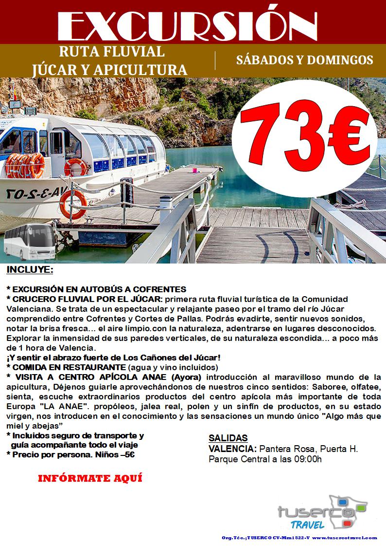 Cartel de Ruta Fluvial Júcar y Apicultura
