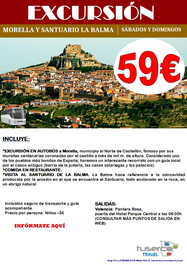 Cartel de Excursión Morella y Santuario La Balma