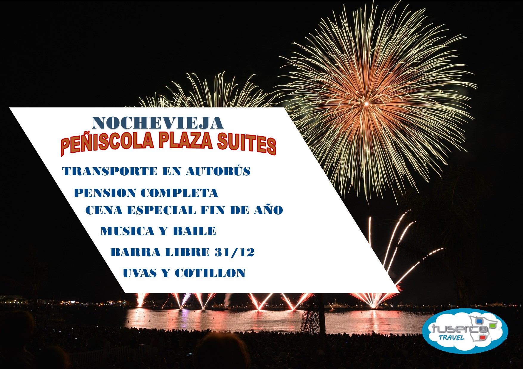 Nochevieja Peñiscola Plaza Suites con bus