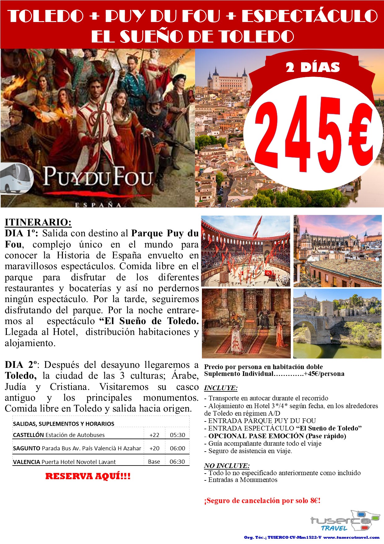 Cartel de Toledo Puy du Fou y Sueño Toledo
