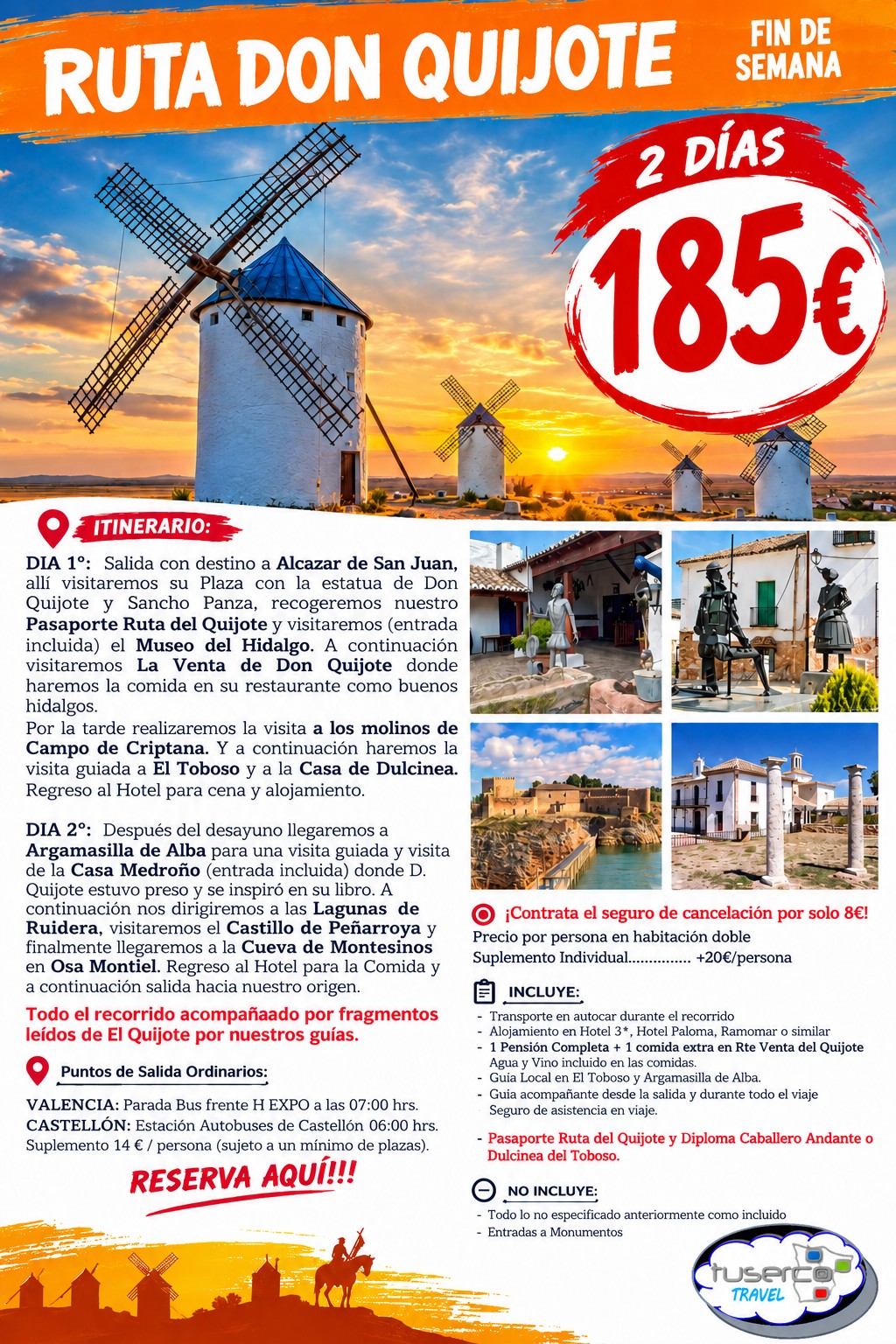 Cartel de Ruta del Quijote